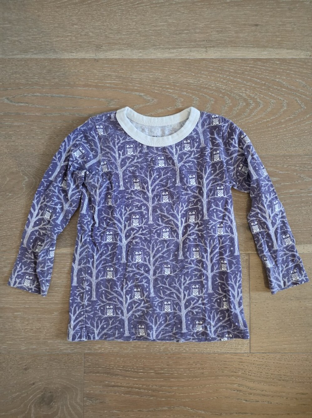 Purple Owl Print Long Sleeve Tee Sz 4T